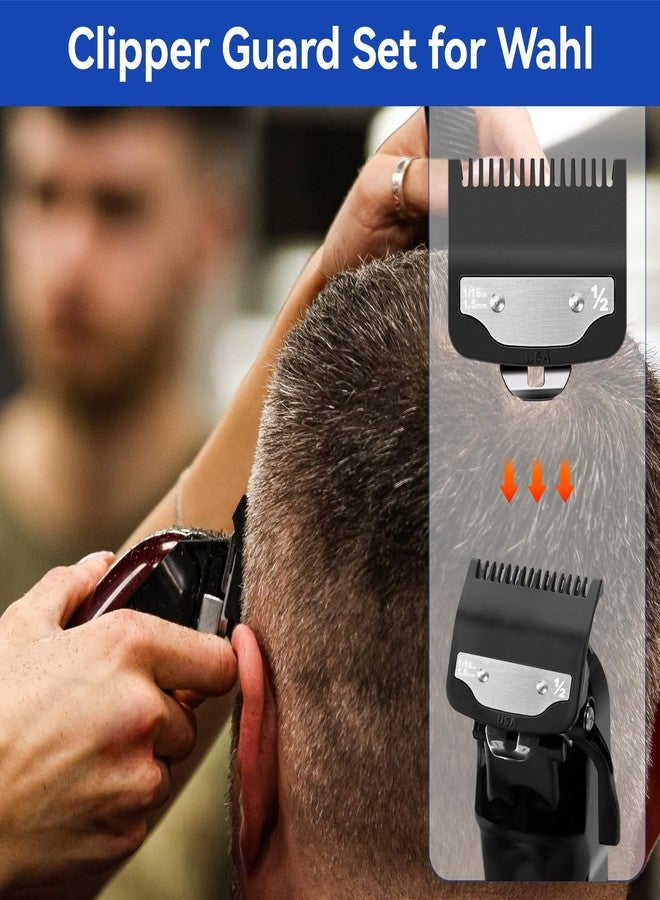 HCLSY Replacement for Wahl Clipper Guards Set, Compatible with Wahl 1/2 Clipper Guard, 1/16"1.5mm Metal Hair Clipper Guards Set for Professional Stylists and Barbers - Image 5